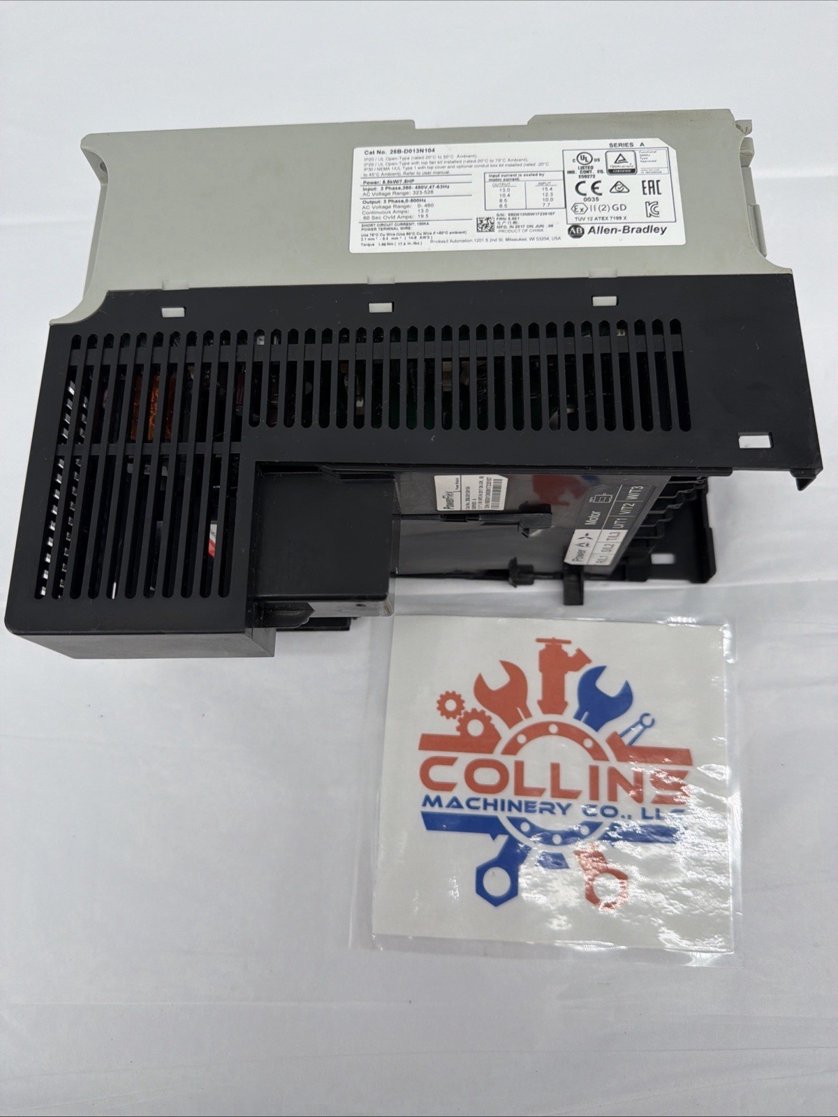 Allen Bradley 25B-D013N104 VFD, Series A, 7.5HP, 380-480V, 3Ø, 19.5A Max