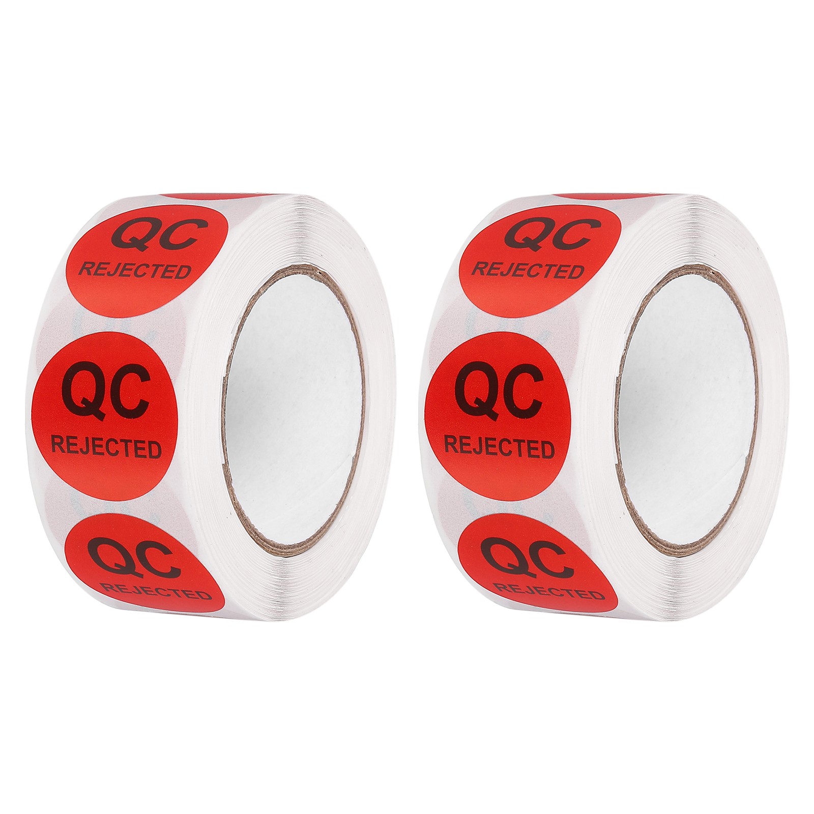 2 Roll 1000Pcs QC Rejected Labels 1 Inch Inventory Quality Control Stickers
