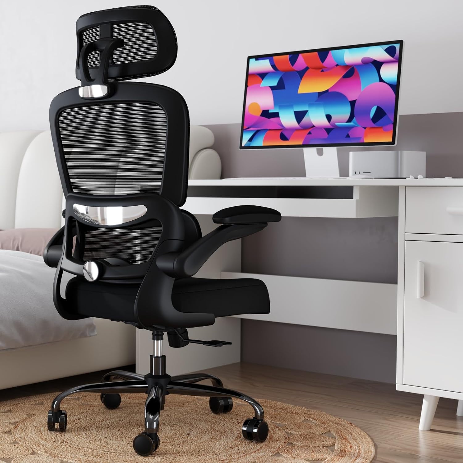 TRALT Ergonomic Mesh Office Chair – 330LBS, Adjustable Lumbar, Lifetime Warranty