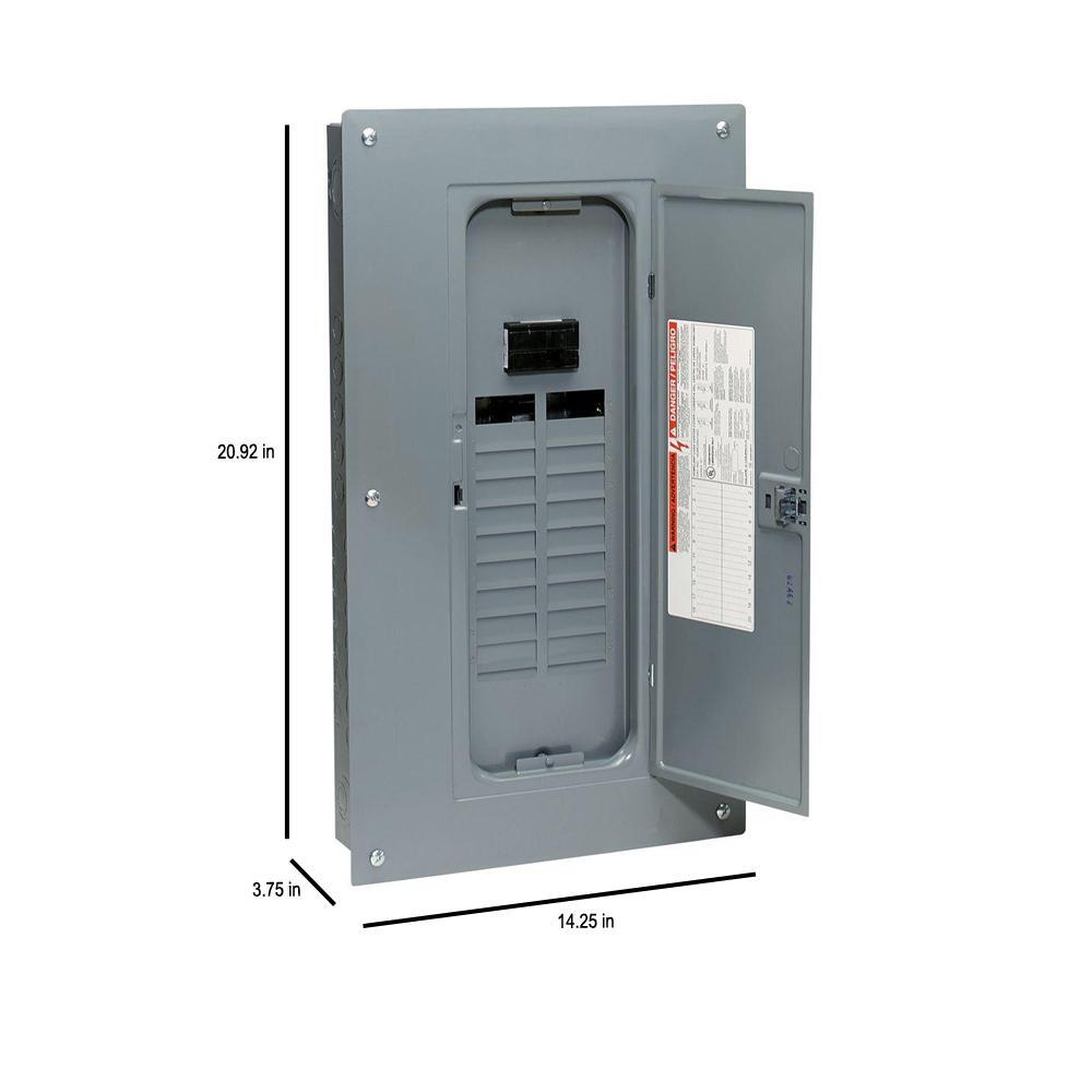 square d 100 amp 40 circuit 20 space indoor main breaker box panel load center