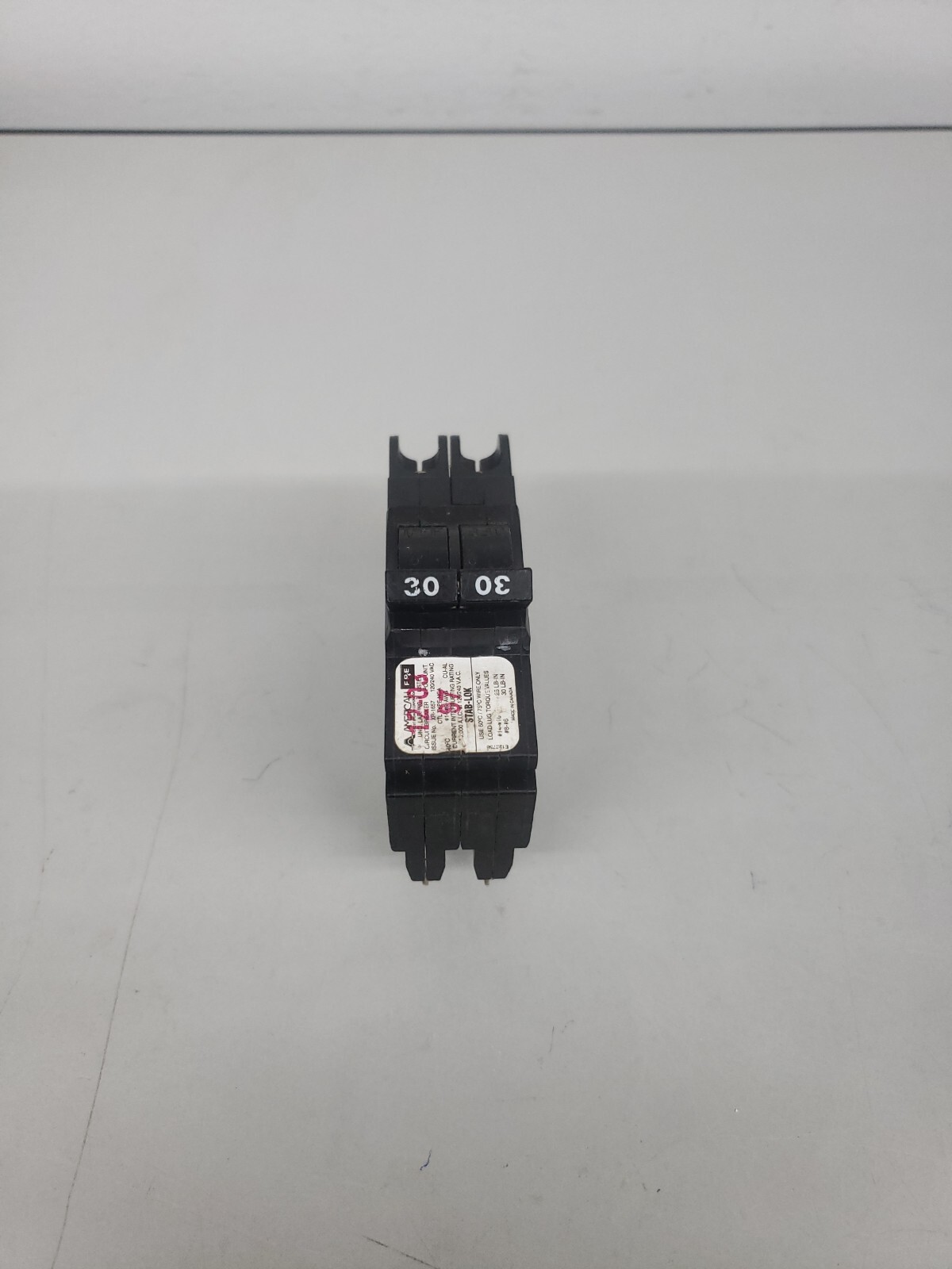American 0230 FPE NC230 2 pole 30 amp 120/240 volt Circuit Breaker Thin *White#