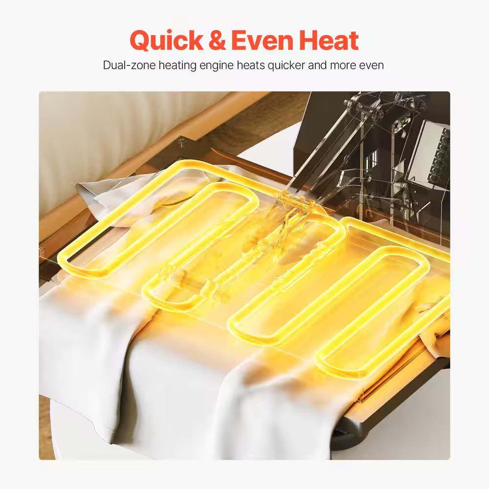 15X15 In. Heat Press Machine for T-Shirts, Even Heating, High Pressure, Easy Use