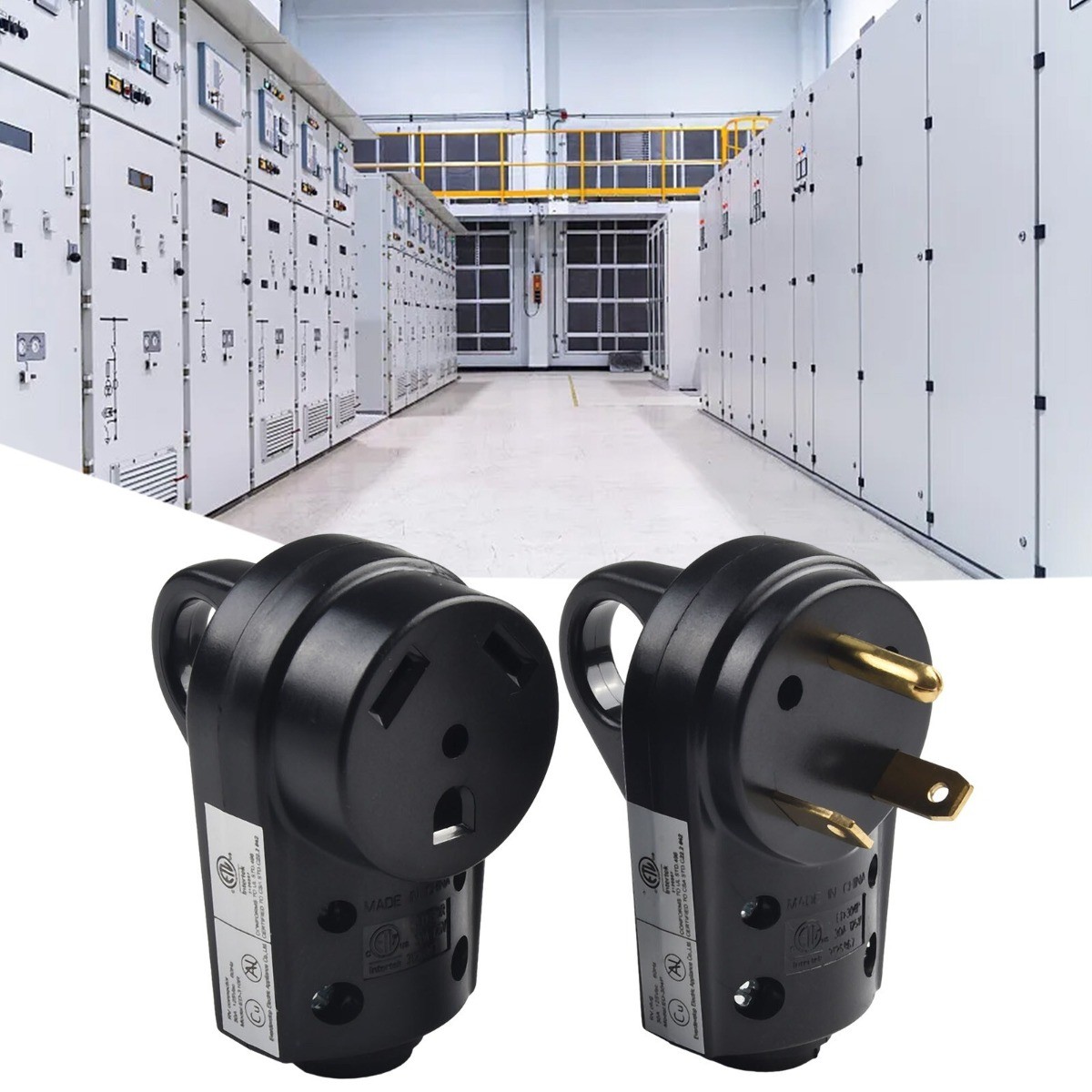 Receptacle Plug Male&Female Power Cord End Replacement Electrical 125V RV 30 AMP