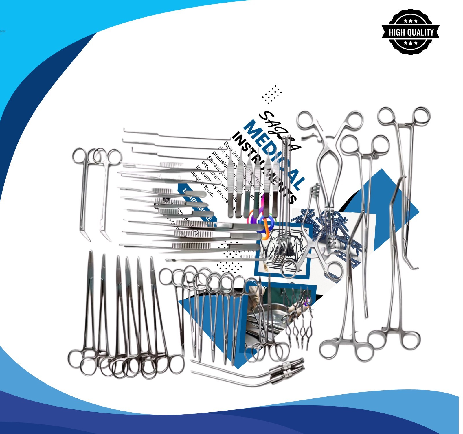 52-Pc Vascular Surgery Instrument Set Surgical Instruments A+ German Steel.