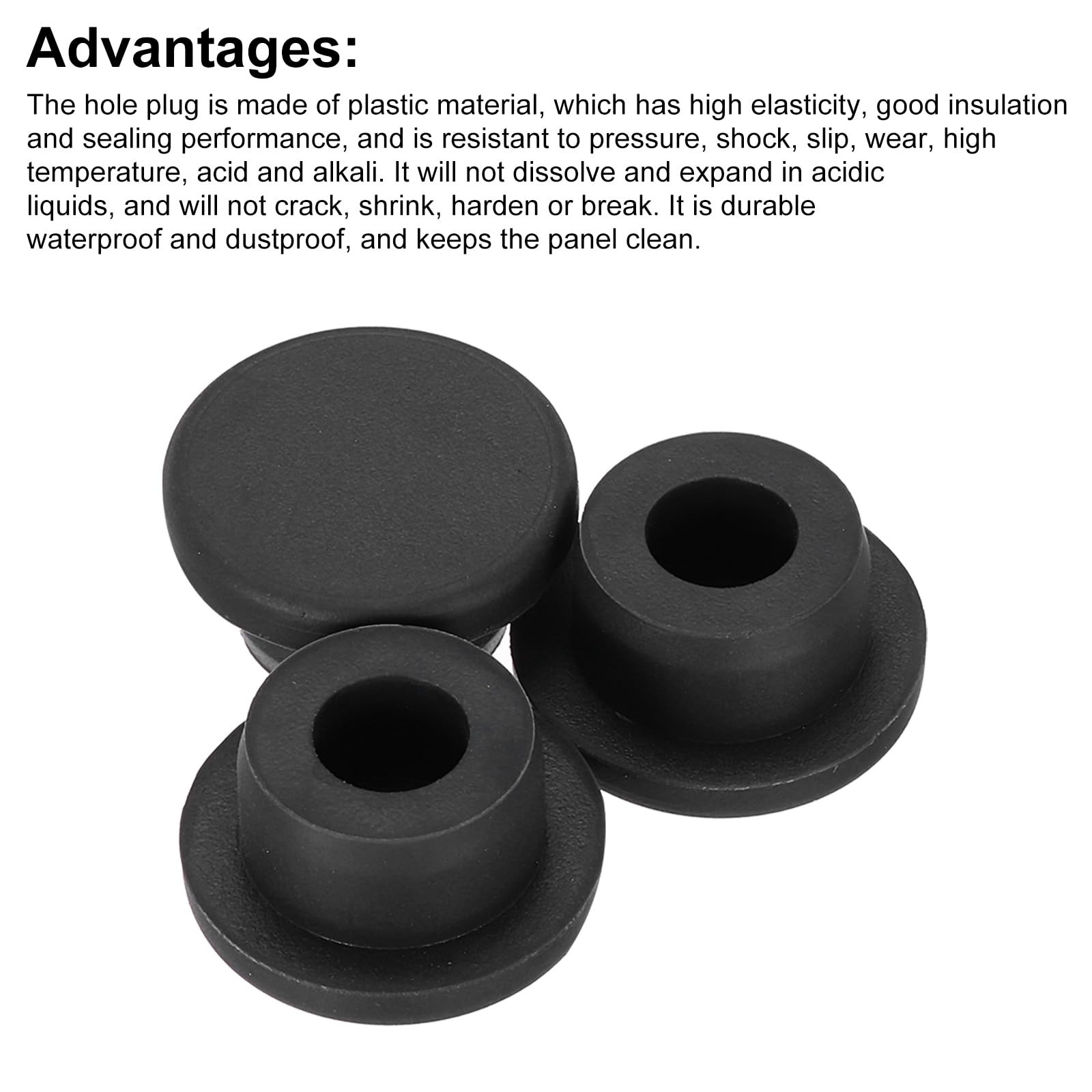 3pcs T-Shaped Silicone Plugs 20mm 3/4 Inch Dia Snap in Plug Hole Seal Cover R…