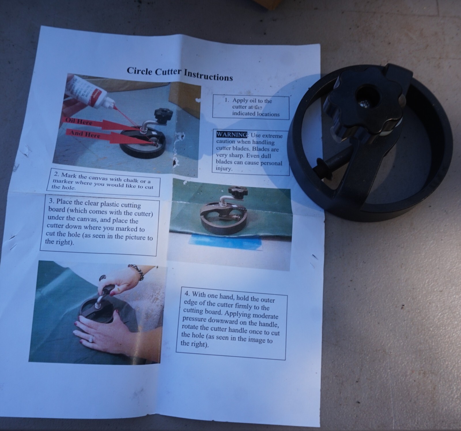 New/Unused Adjustable Circle Cutter!!