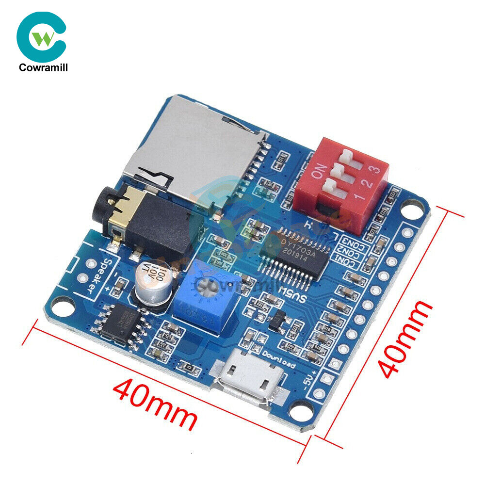 1/2/5/10X 5W Voice/MP3 Player Module IO Trigger/Serial Port Control Playback –