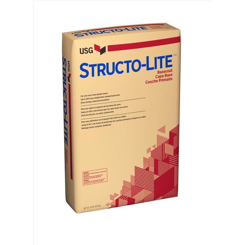 USG Structo-Lite Lightweight Basecoat Plaster, 50 lb, for Walls & Ceilings