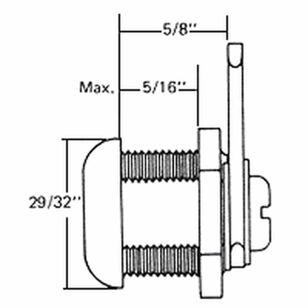 5/8″ Cylinder Cam Lock Keyed Alike ES202 Cabinet Drawer Mailbox Tool 10pk