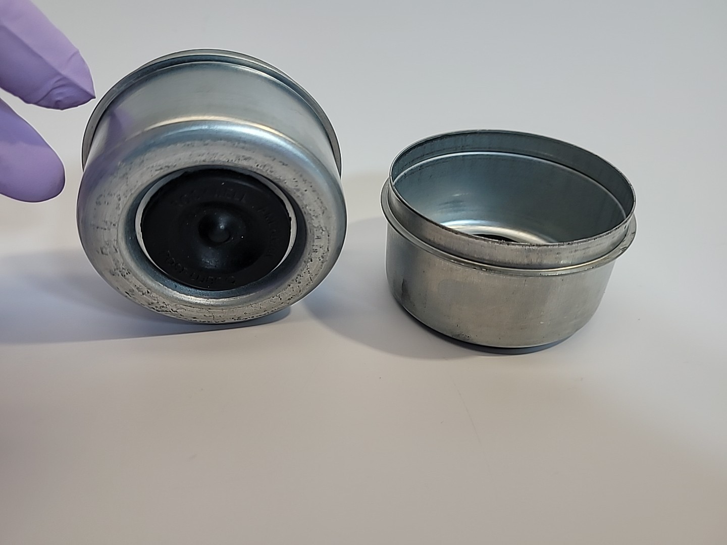 2 Trailer Axle Hub 8 Lug EZ Lube Drive in Dust Cap w/ Removable Grommet 2.72″ OD