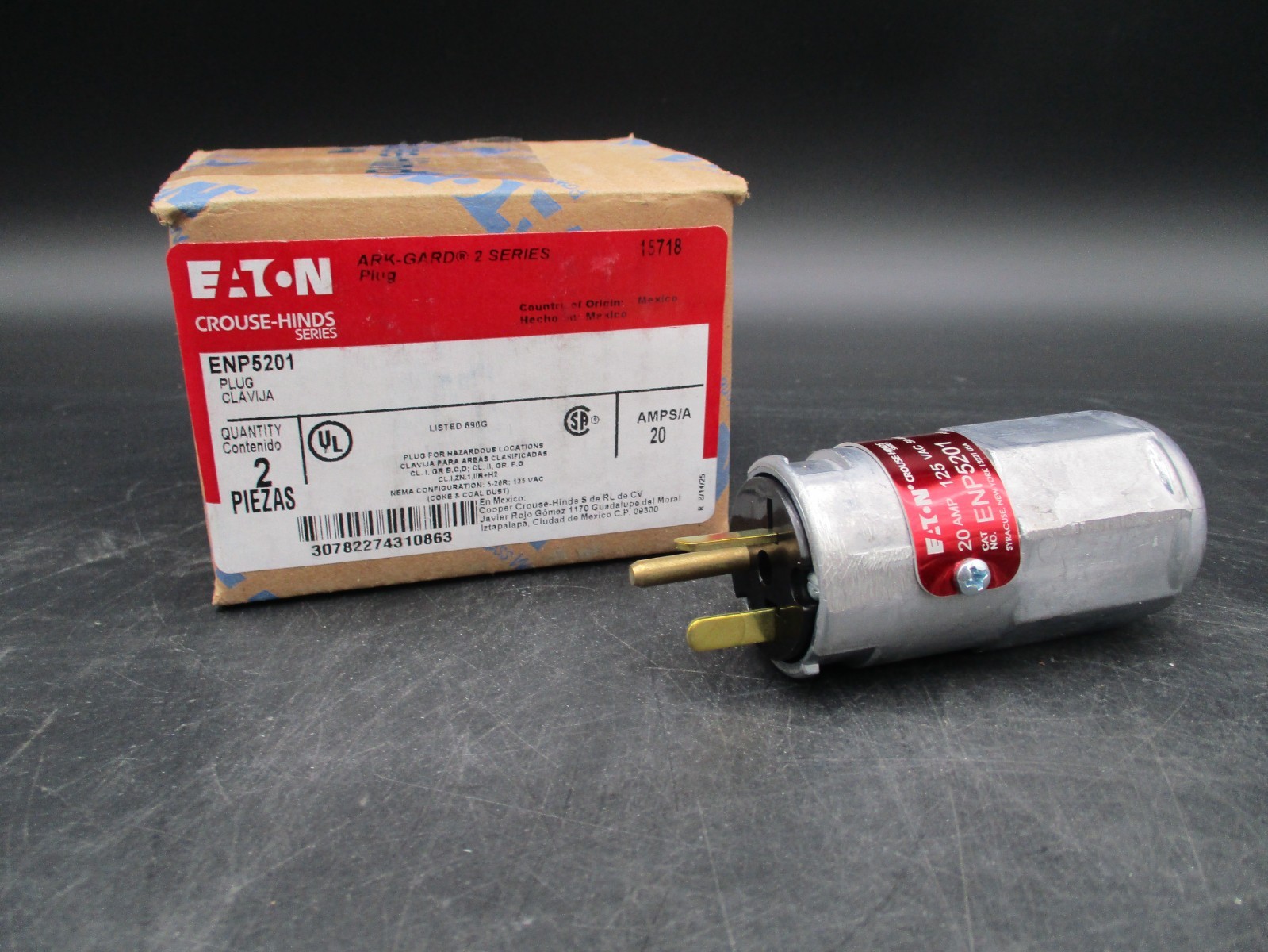 (QTY 1) CROUSE HINDS ENP5201 20A EXPLOSION PROOF PLUG *SAME DAY SHIPPING*