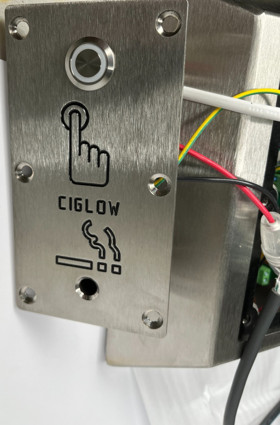 CIGLOW CIG-PS-CT STAINLESS STEEL WALL MOUNTED FLAMELESS LIGHTER 110V 50-60 Hz