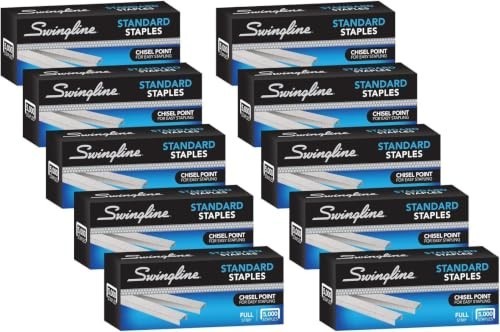 Standard Staples 1/4″ Chisel Point 25 Sheet Capacity 50,000ct 10 Boxes
