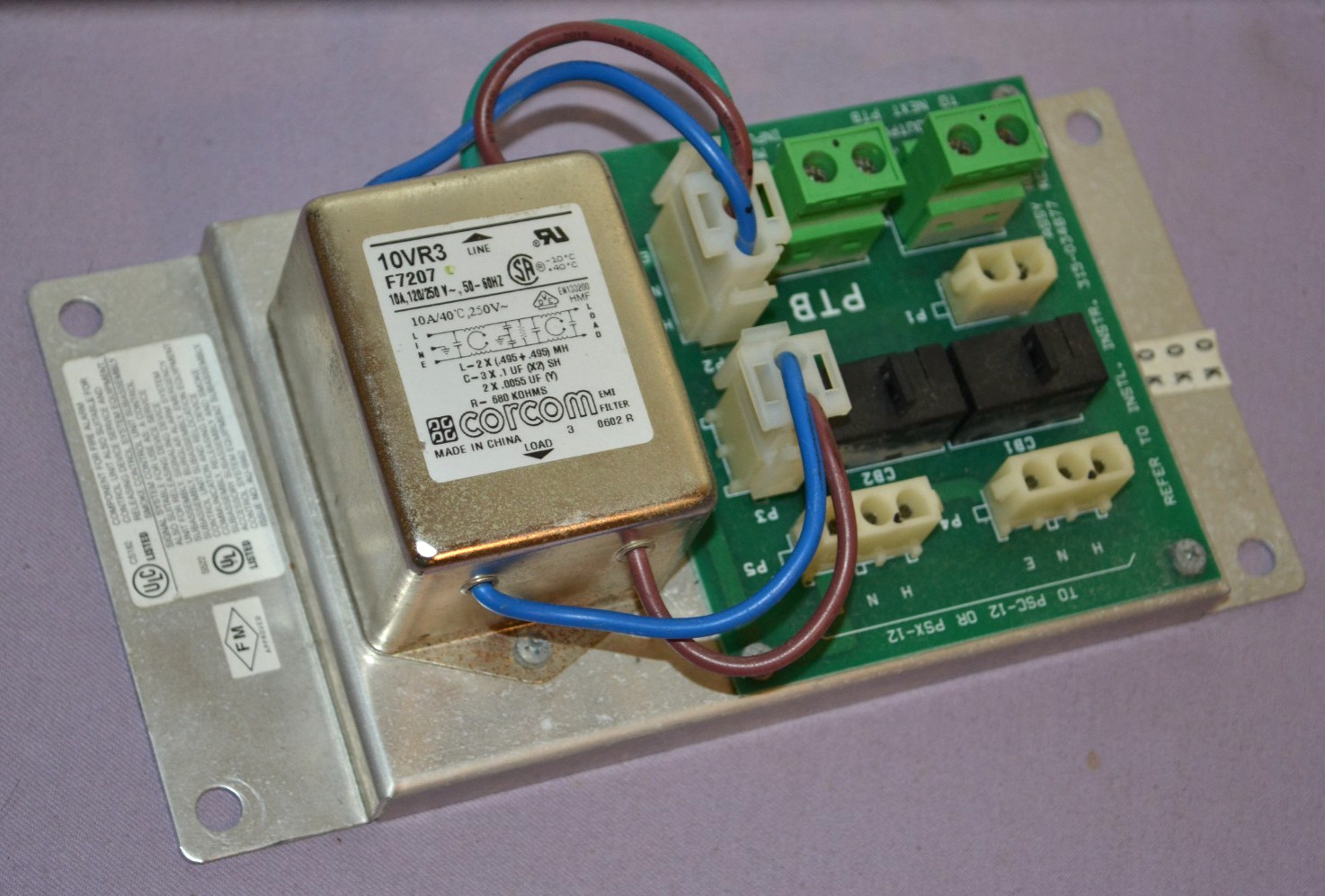 Siemens Corcom 10VR3 F7207 RFI Power Line Filter 10 AMP 120/250V — New Other
