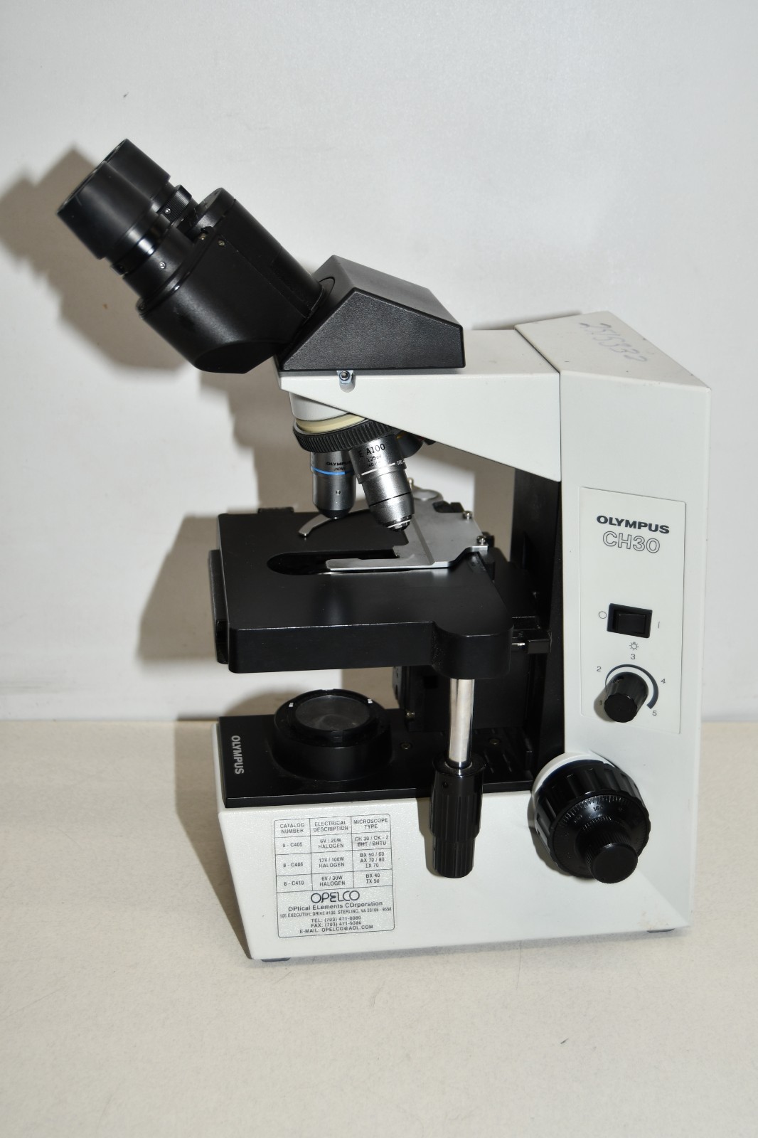 ^ Olympus CH30RF100 Binocular Microscope w/Objectives 4x 10x 40x 100x #X8134