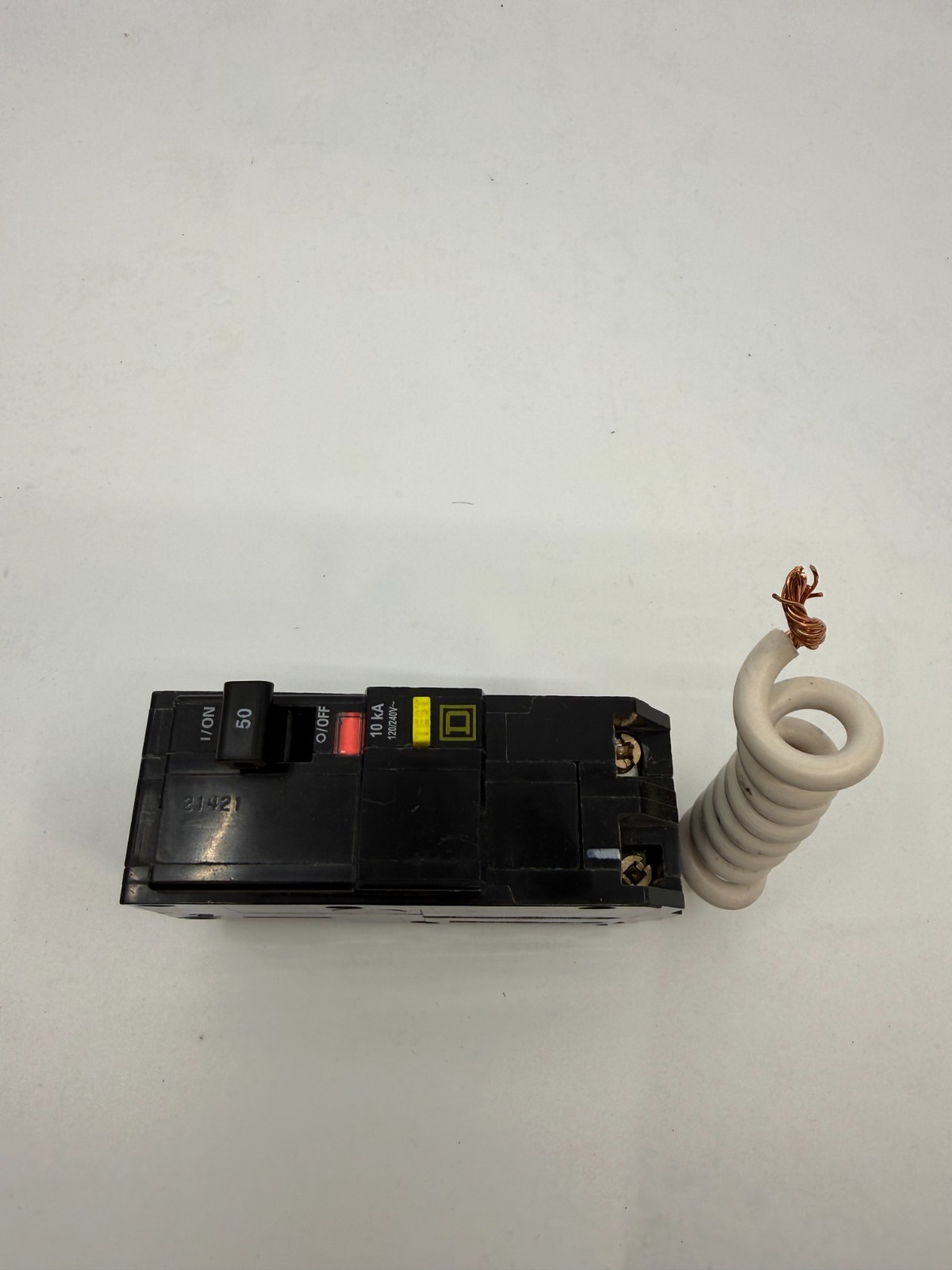 Square D QO250GFI QO 50 Amp 2-Pole GFCI Circuit Ground Fault FLAW