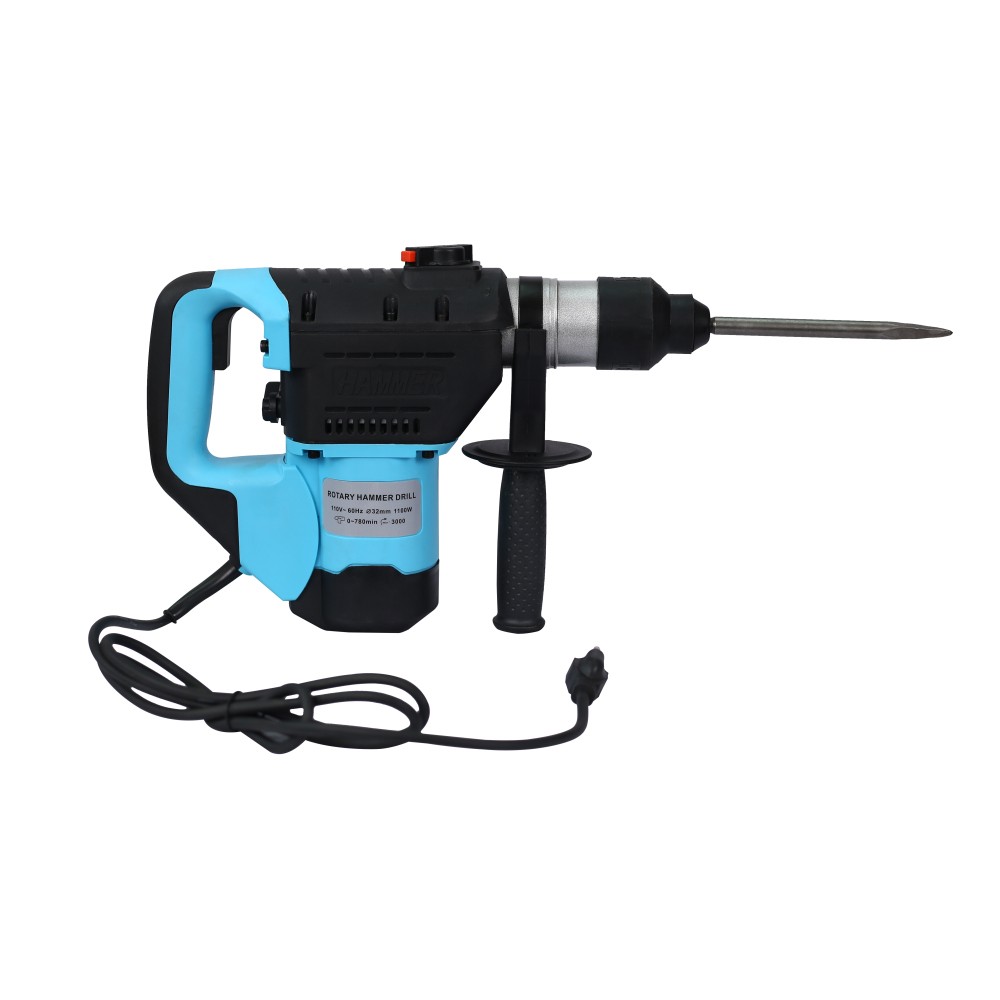 Rotary Hammer 1100W(Blue + Black 1-1/2″ SDS Plus Rotary Hammer Drill 3 Functions