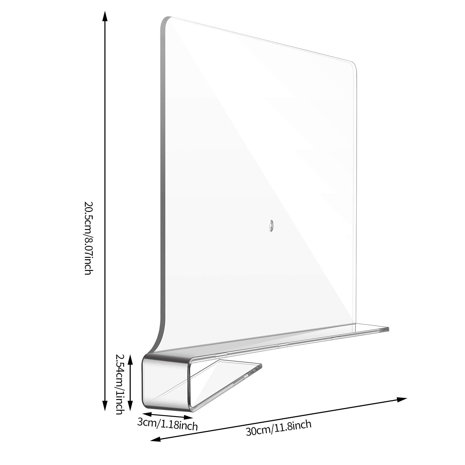 12 Pieces Clear Acrylic Shelf Dividers for Closet 12 x 8 x 0.2 inch,