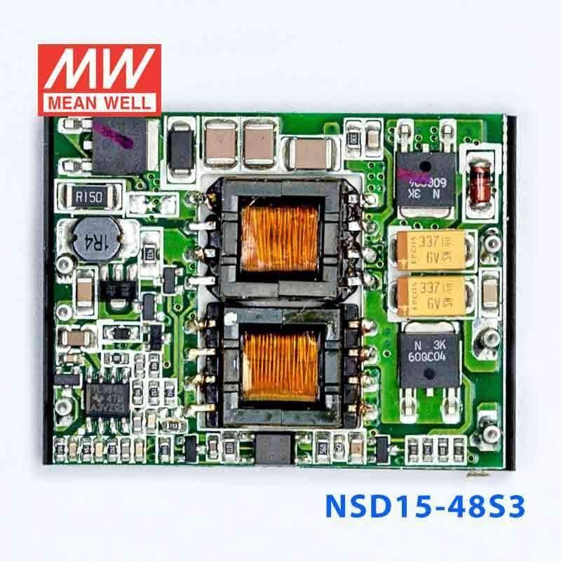Mean Well NSD15-48S3 DC-DC Converter – 12.375W – 18~72V in 3.3V out