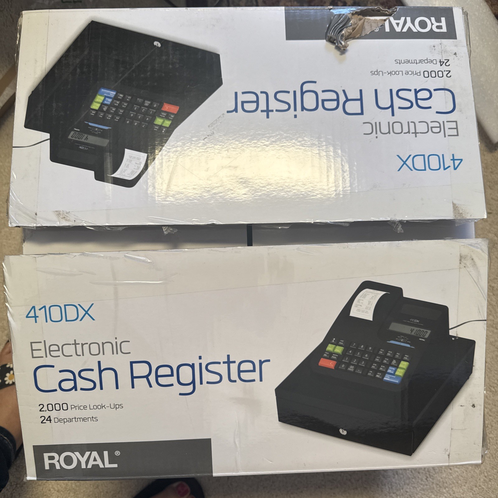 Royal 410DX Electronic Cash Register Black 89214G Sealed NEW Thermal Recipts