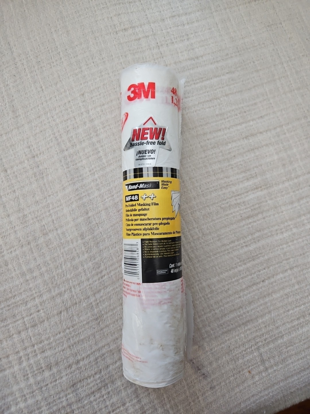 3M HAND MASKER MF48, PRE FOLDED MASKING FILM, 48 INCHES BY 180 FEET.