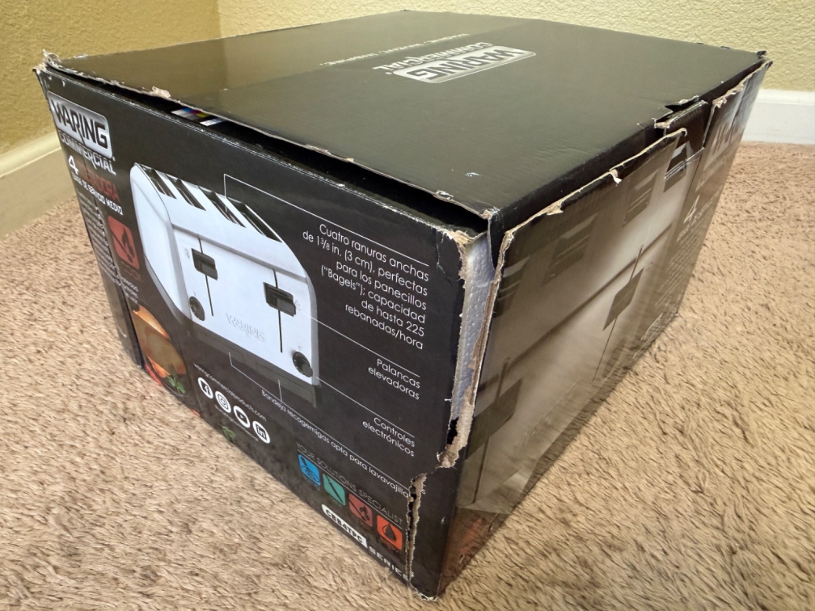 Waring Commercial Medium-Duty 4 Slice Toaster New Open Box CBB4TPC Series MCT708