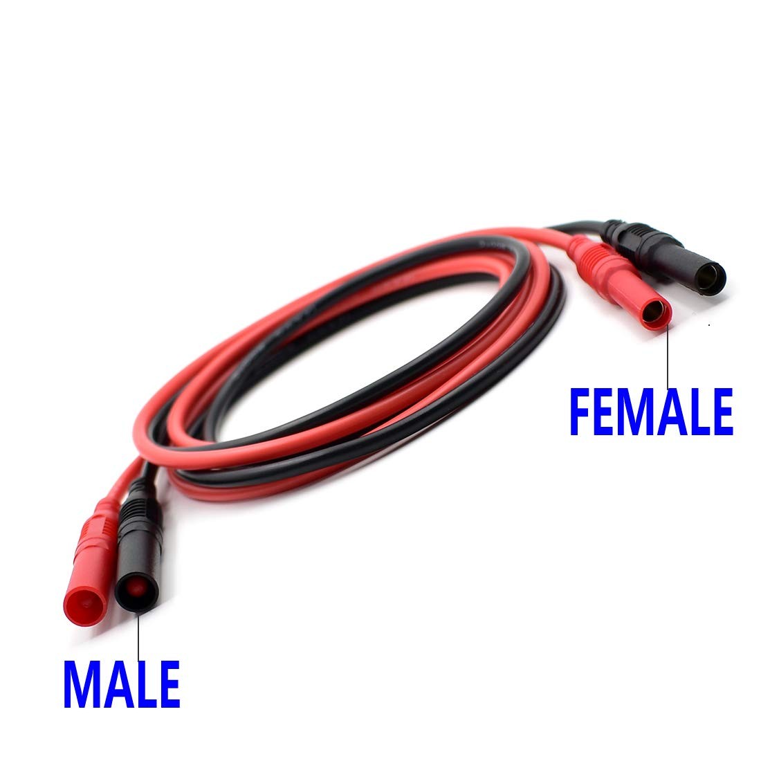 Meter Test Lead Extension Male to Female Connector 4mm Banana Plug to Jack Heavy