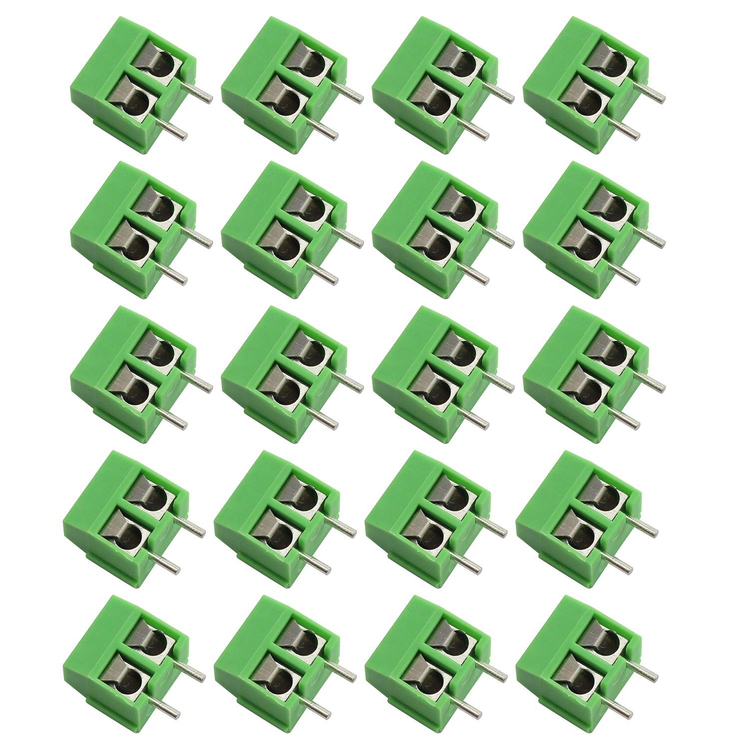 Compact 20 PCS 2 Pin Screw Terminal Block Connectors – Perfect for Electronics