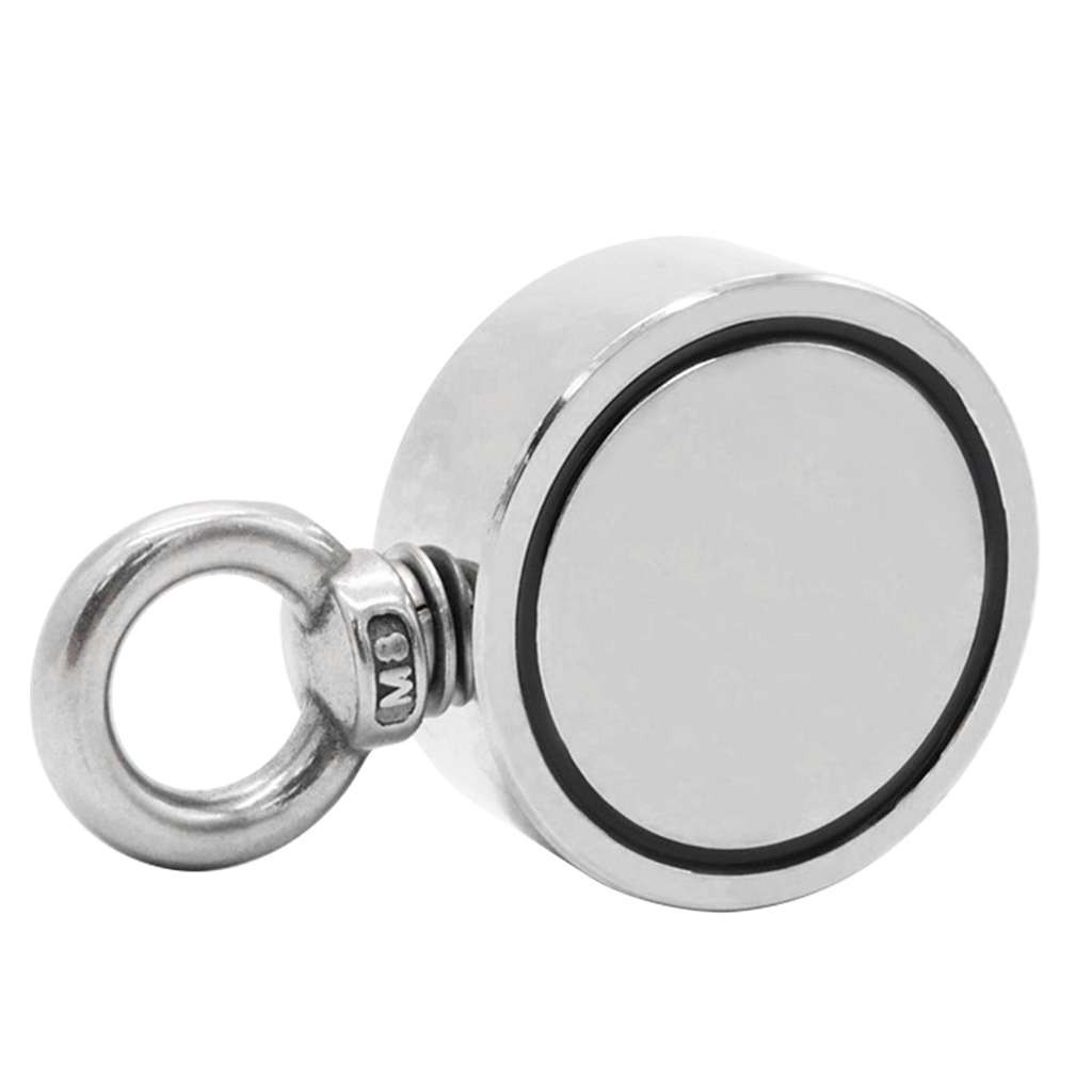 800LBS Fishing Magnet Kit Pull Force Strong Neodymium Rare Earth /Rope Carabiner