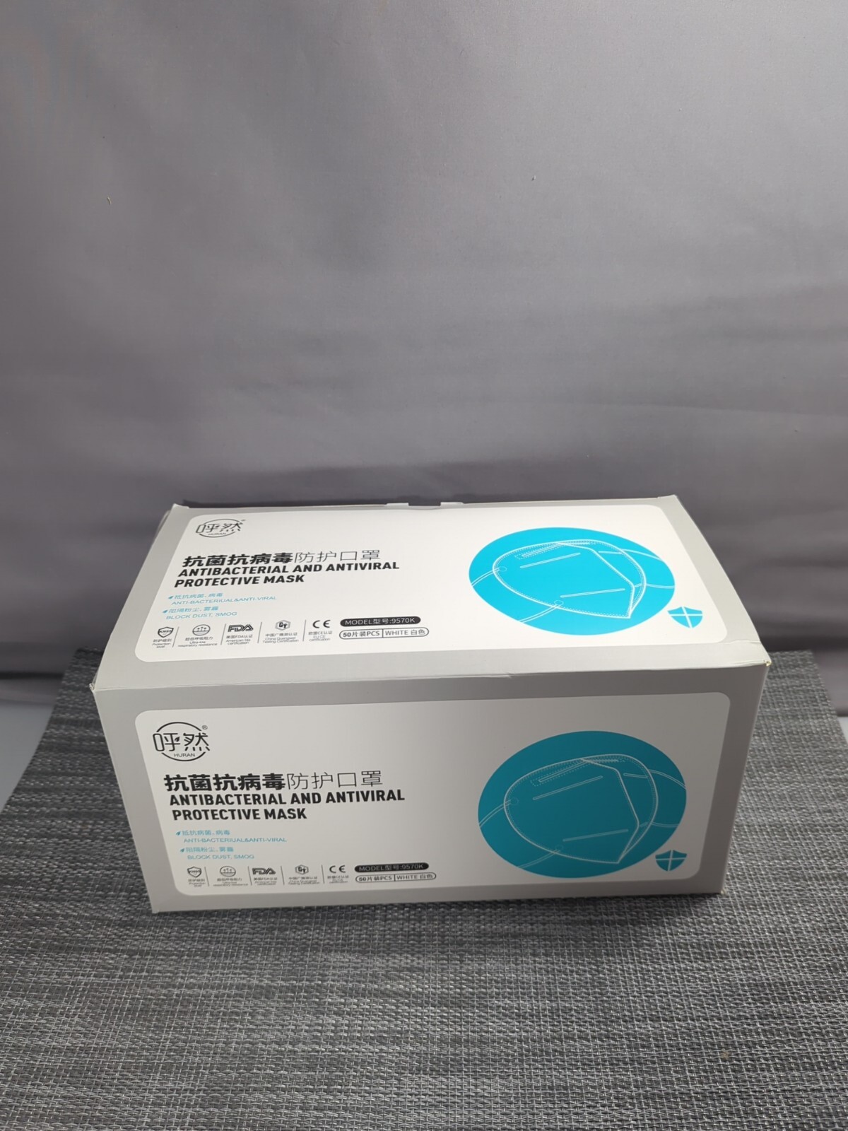 50 PCS KN95 Protective Antibacterial Antiviral Mask Blocks Dust, Smog 9570k