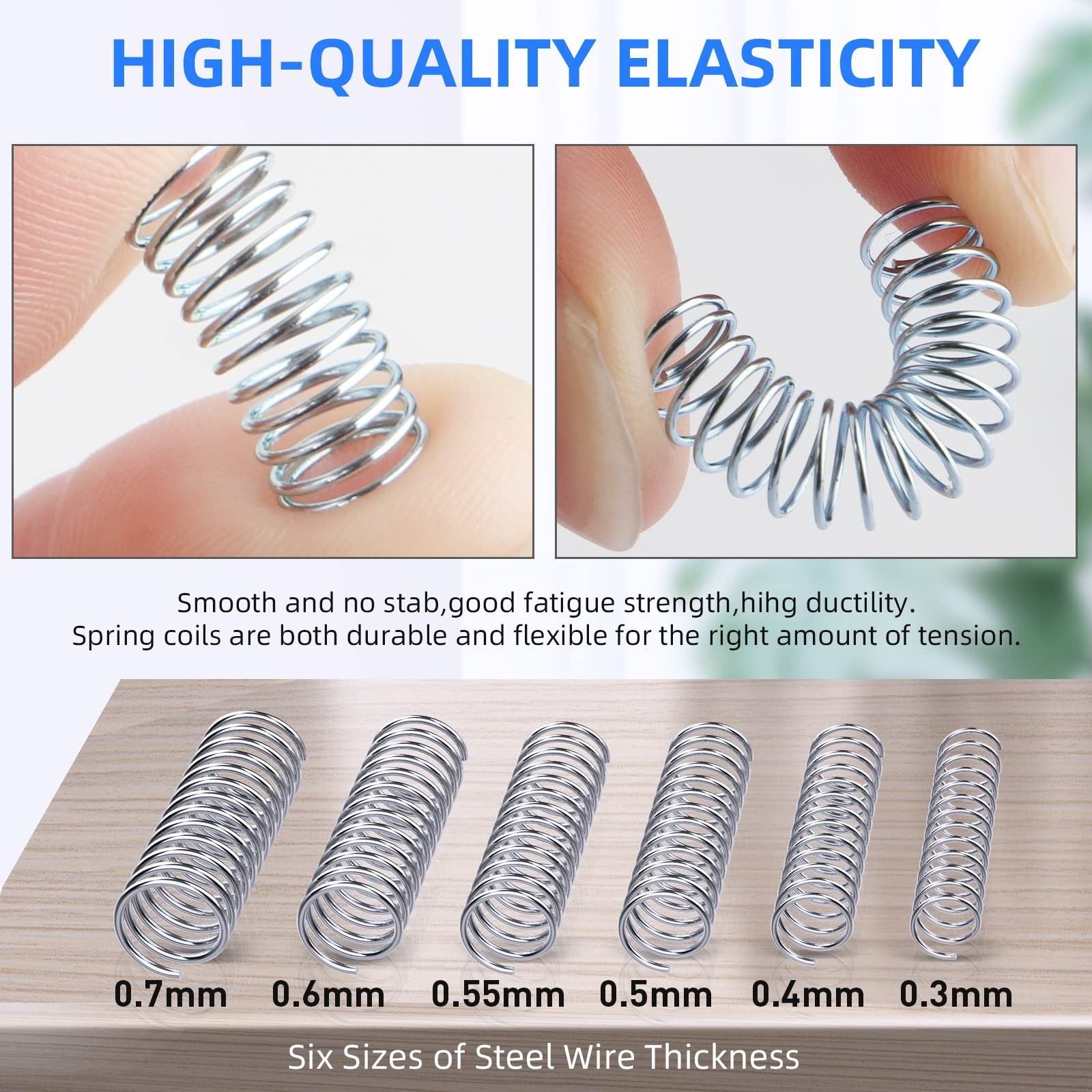 40 Different Sizes Compression Springs Assortment Kit, Stainless Steel Spring…