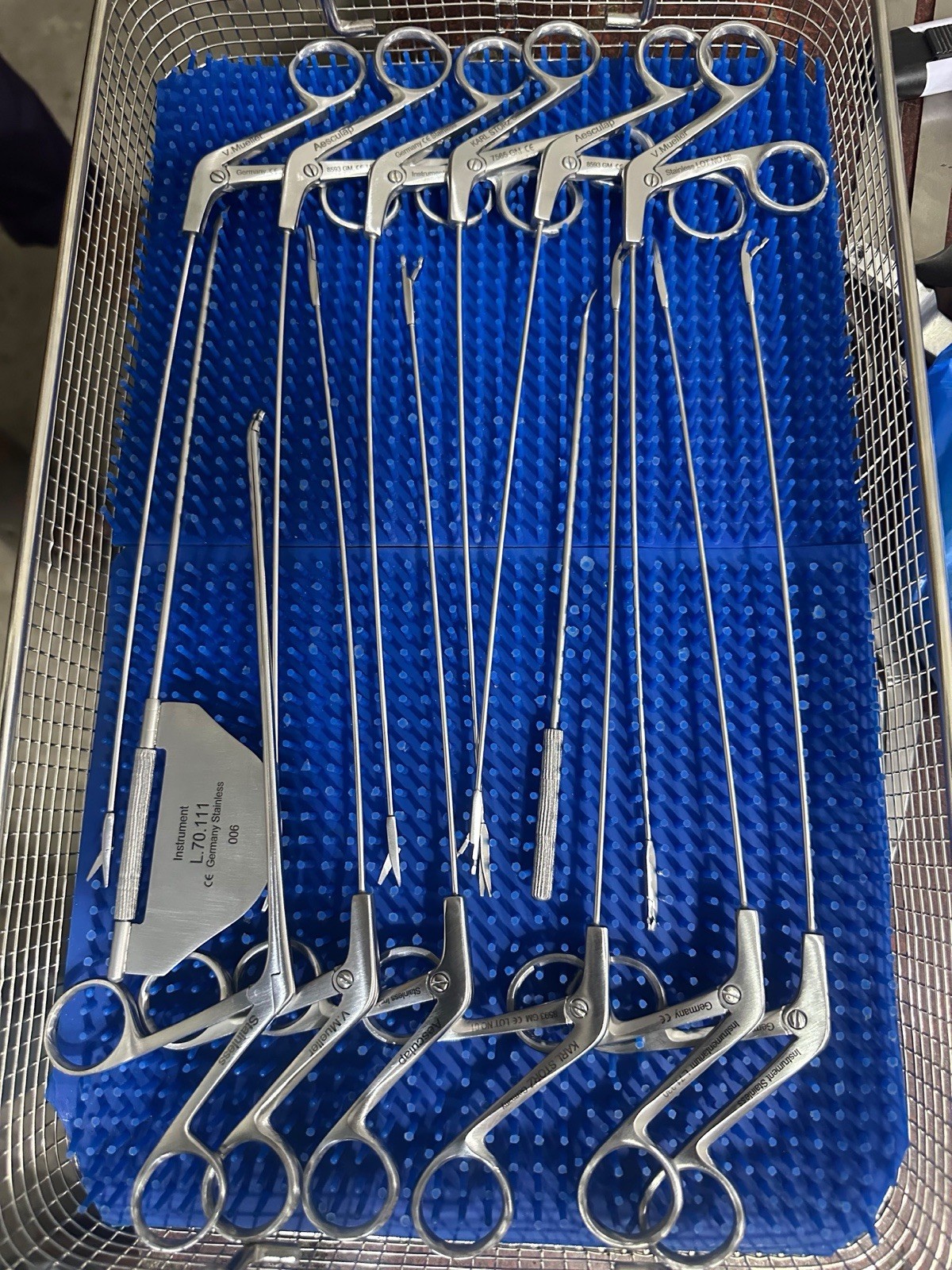 Karl Storz Pilling Laryngeal Instrument Set 14Pc ENT Airway w/Sterilization Tray