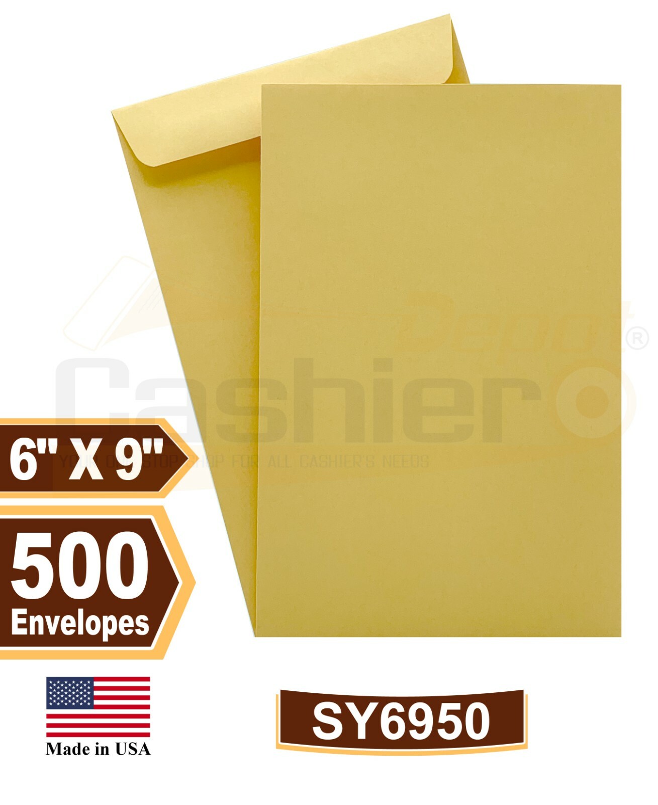 Cashier Depot 6″ x 9″ Premium Catalog (Open End) Envelope, Brown Kraft, 500/Box