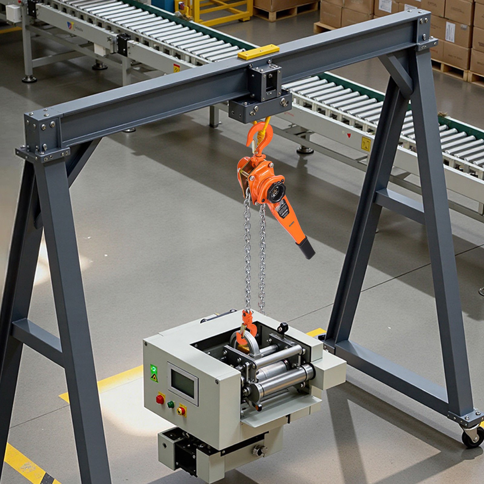 VEVOR Manual Lever Chain Hoist 3/4T 1650lbs 10ft Lift Alloy Steel for Warehouse