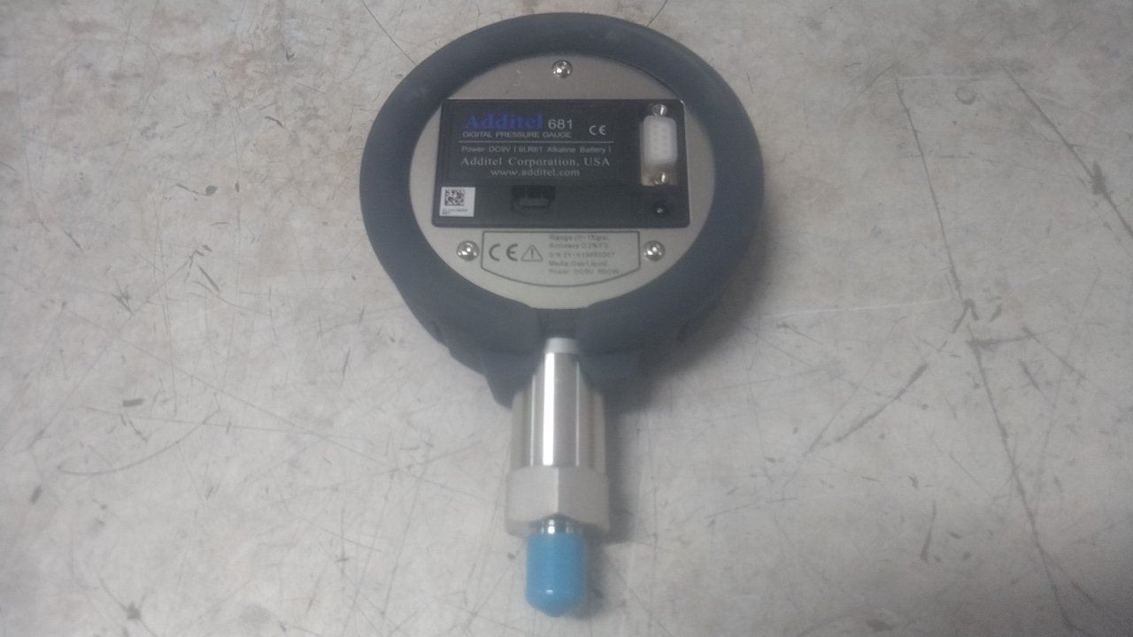 Additel ADT681-20-GP15-PSI-N 3.5 In Dial Size 0 to 15 PSI Digital Pressure Gauge