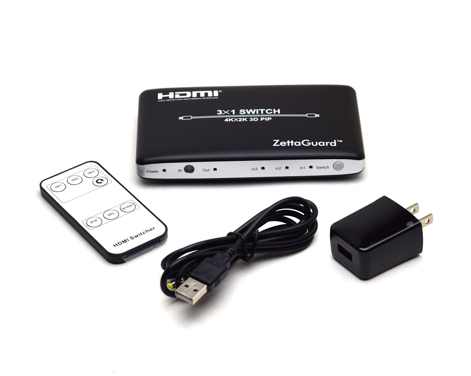 4K x 2K 3 Port 3 x 1 HDMI Switch with PIP(Picture in Picture) and IR Wireless…