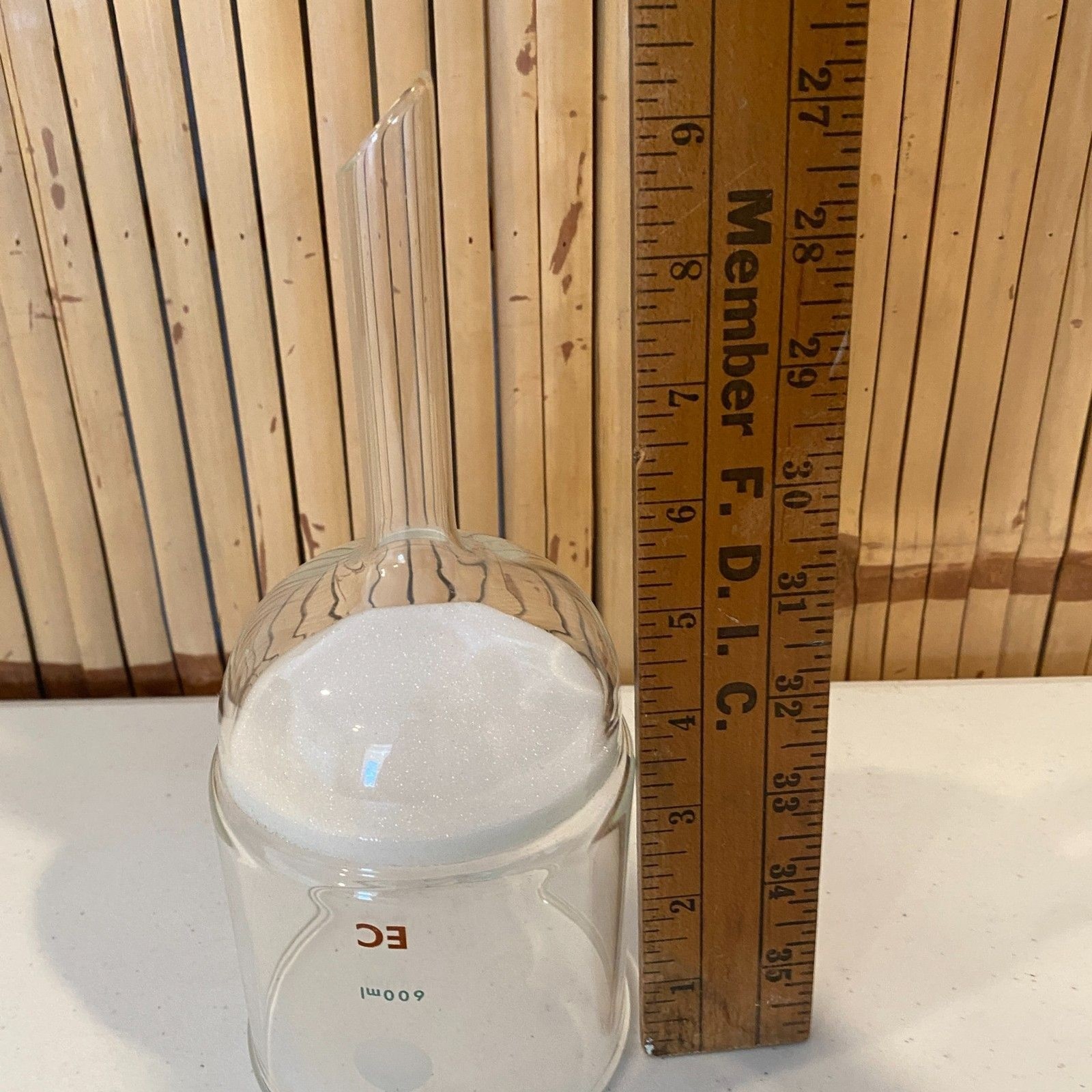 Chemglass 600 mL Fritted Glass Büchner Funnel EC Extra Coarse Vacuum Filter
