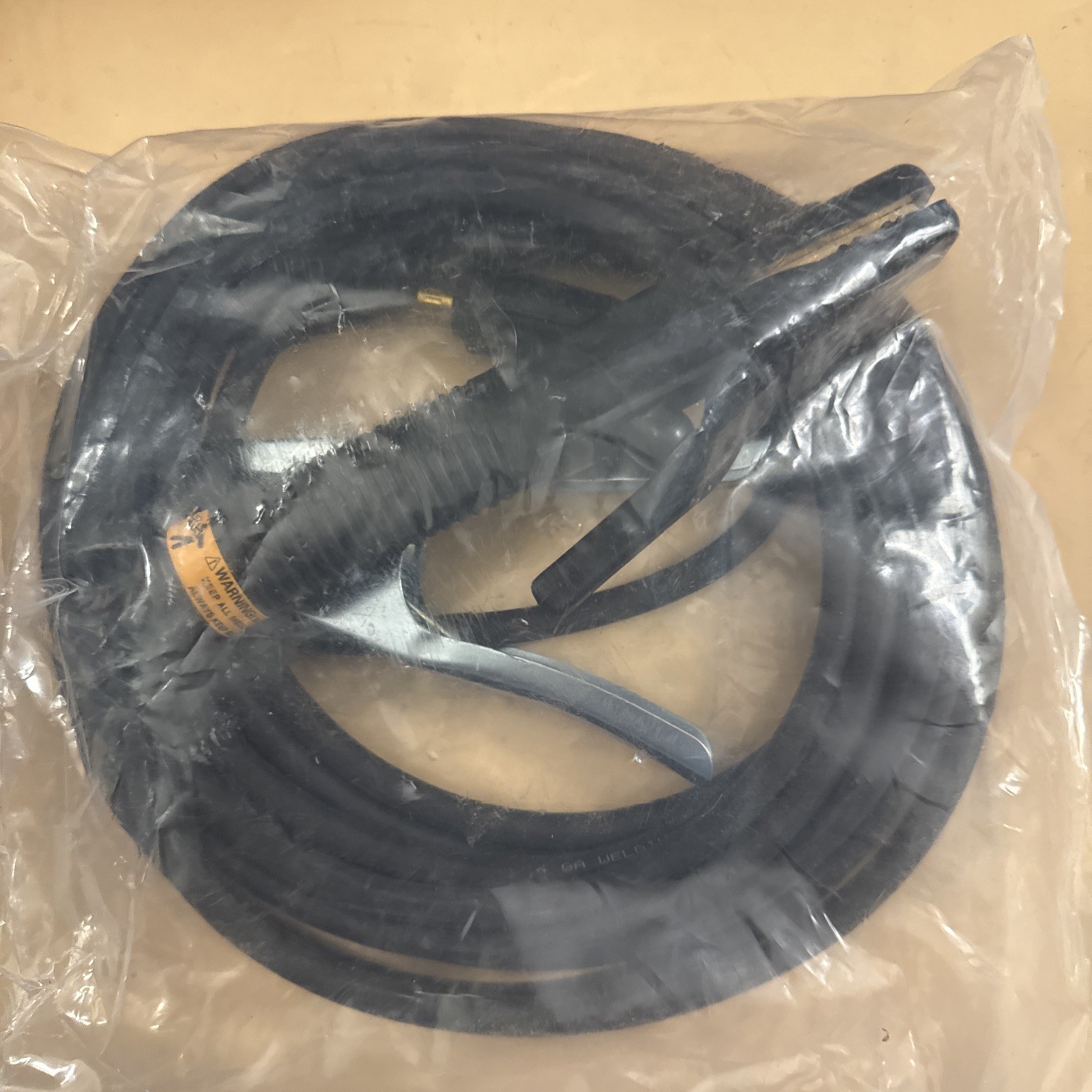 Miller Weld Stinger Cable Stick Welding Electrode Holder Ground Clamp 24 Ft tot