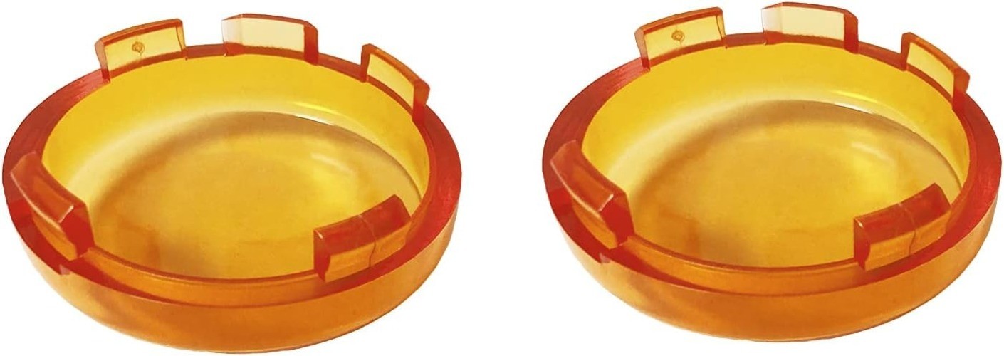 Amber Turn Signal Lens Cover Compatible with Dyna Fatboy Softail Color: Amber