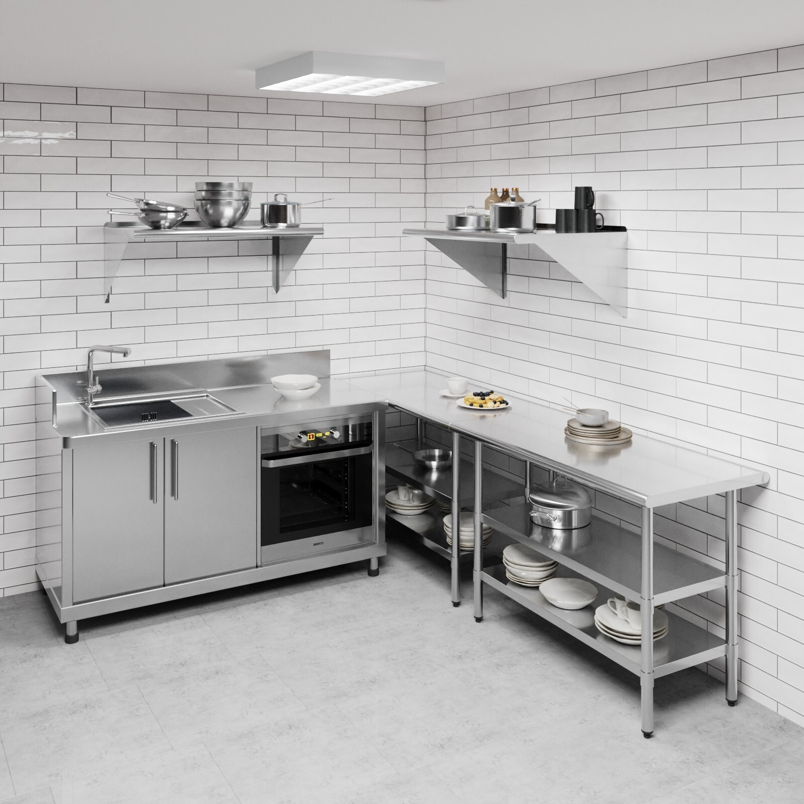 24 in. x 48 in. Stainless Steel Wall Shelf