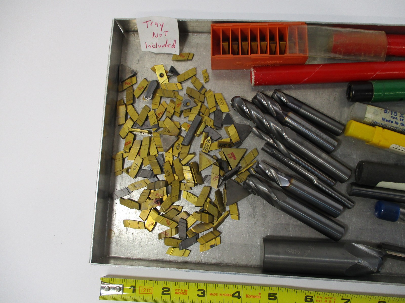5 POUNDS + of CARBIDE Tungsten Usable & Scrap Inserts, Endmills, Drills MORE 5#