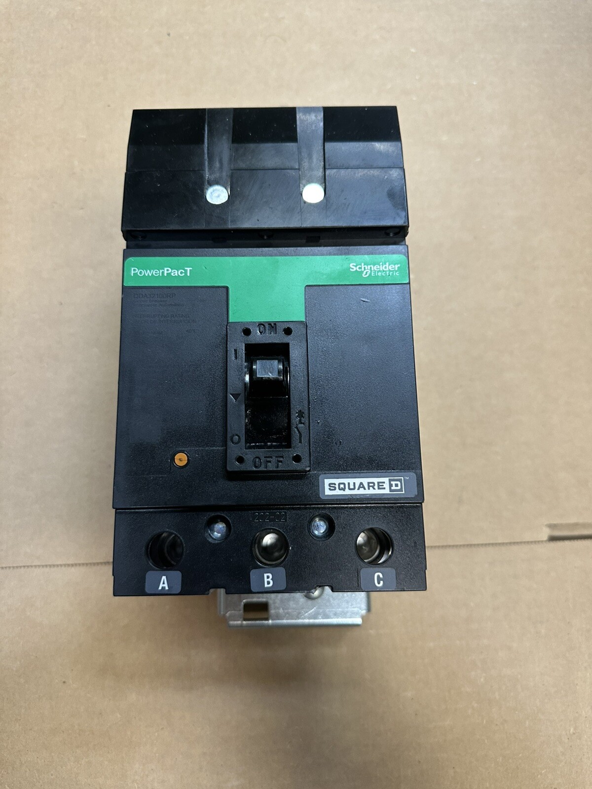 Square D QDA32100 I-Line Plug On 100A, 3Pole Circuit Breaker Broken/Chiped Crown
