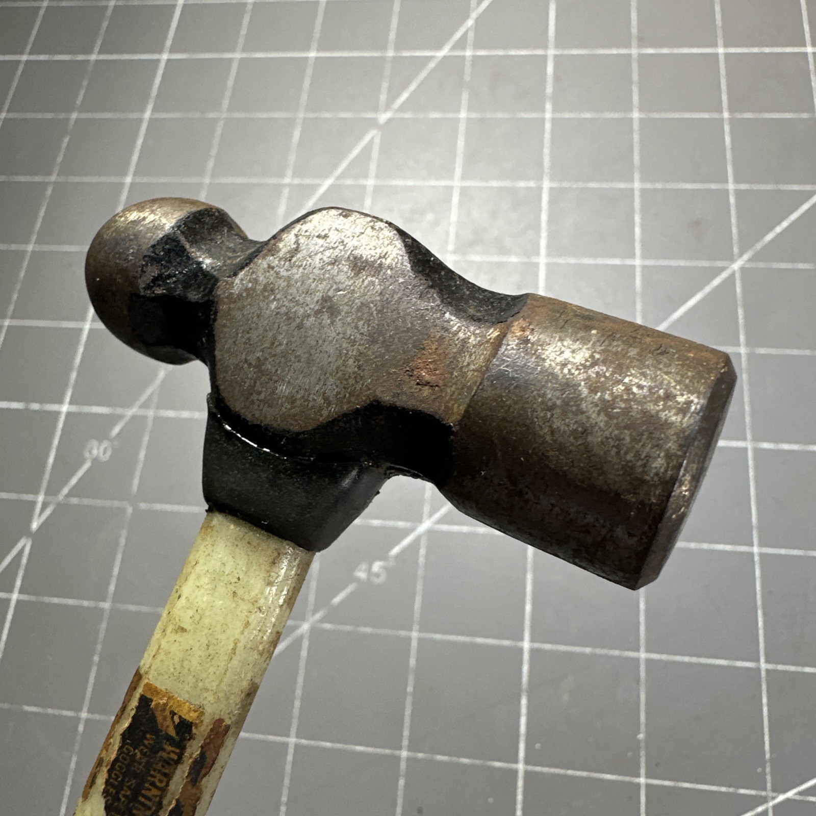 Vintage Nupla Tools USA M-4 M4 4 Ounce Ball Peen Hammer Fiberglass Made In USA