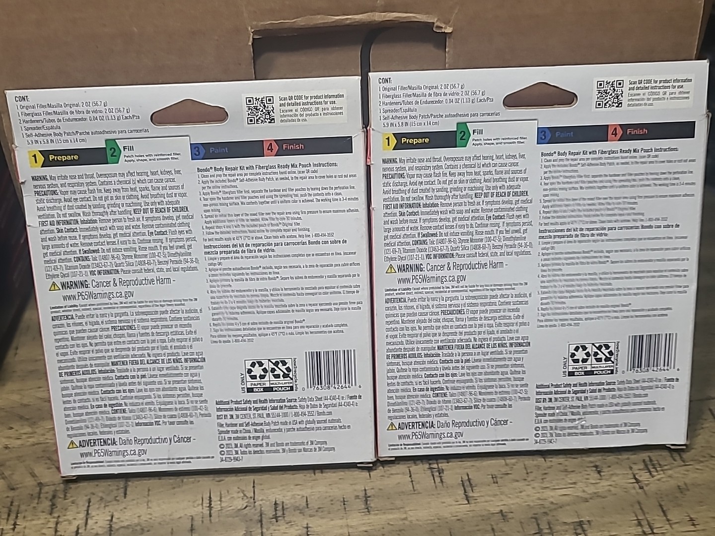 2 BOXES! Bondo Body Repair Kit BRKIT-2PK-ES, Ready Mix Pouches, 2 oz-1EA