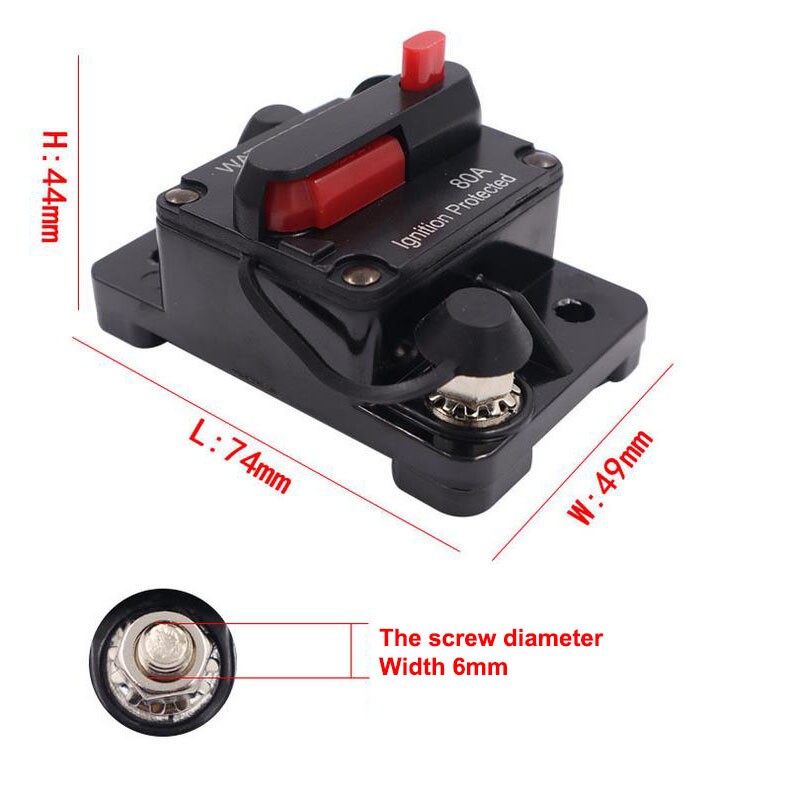 Circuit Breaker Audio Fuse 20A-300A Amp 12V-48V DC Car Boat Manual Reset Switch