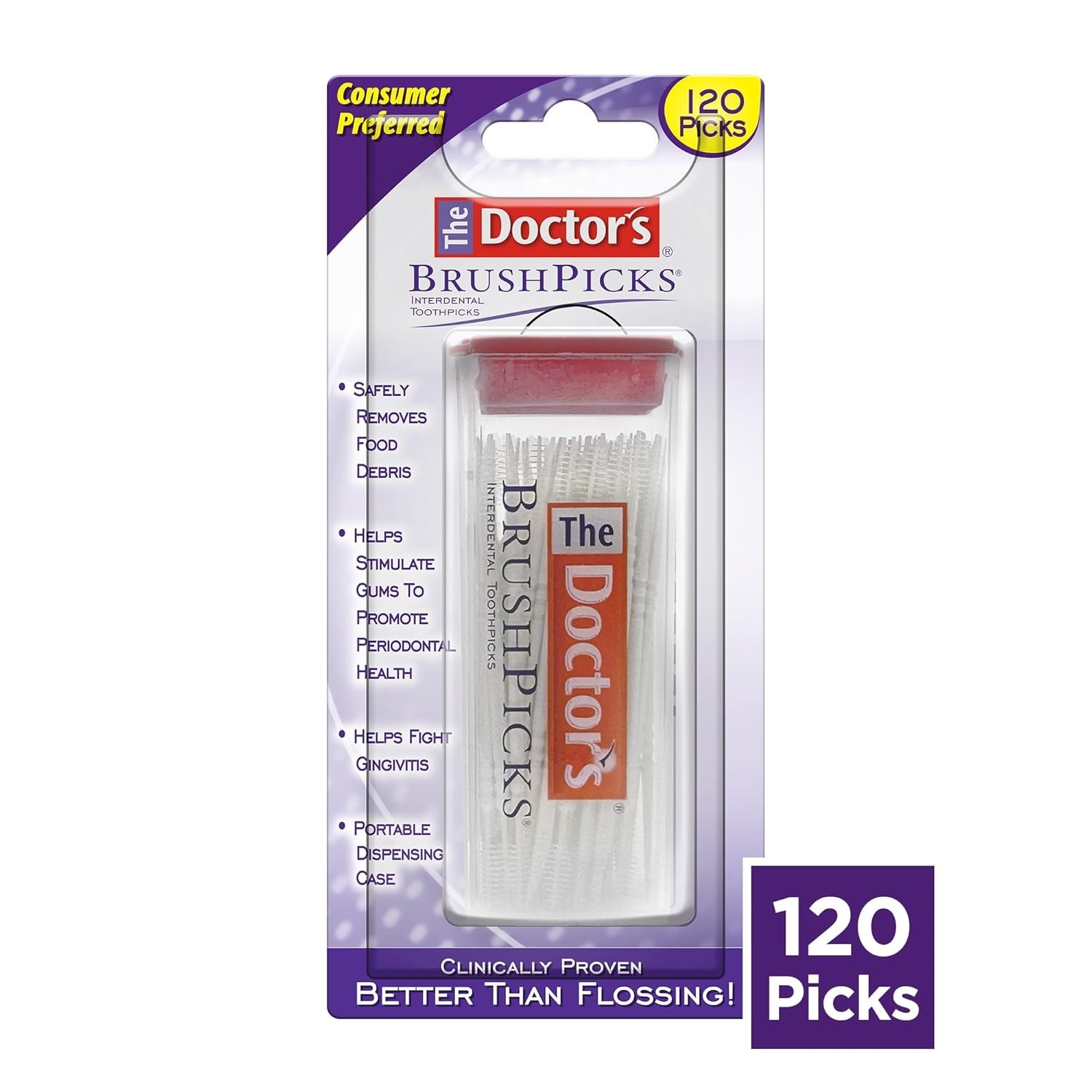 Gentle Interdental Brushes & Dental Pick Combo – 120 Toothpicks for Healthy Gums