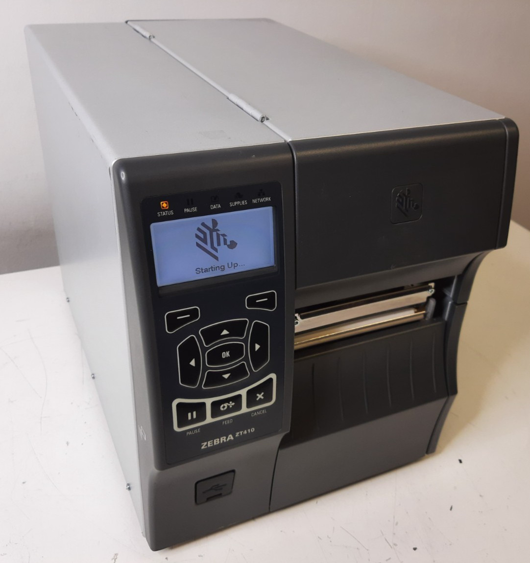 Zebra ZT410 Industrial Thermal Label Printer – USB/Serial/Network – Power Tested
