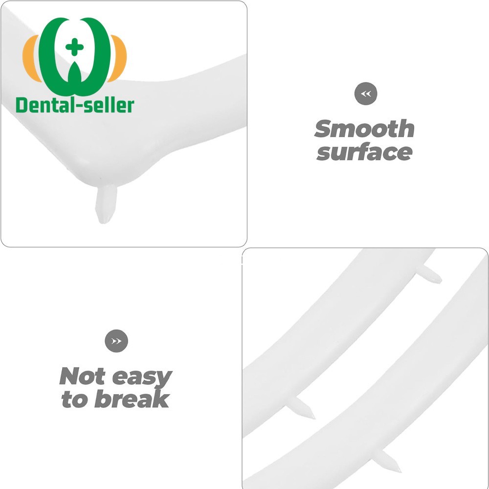 5Pc Dental Autoclavable Plastic Rubber Dam Frame Holder U Shape Instrument White