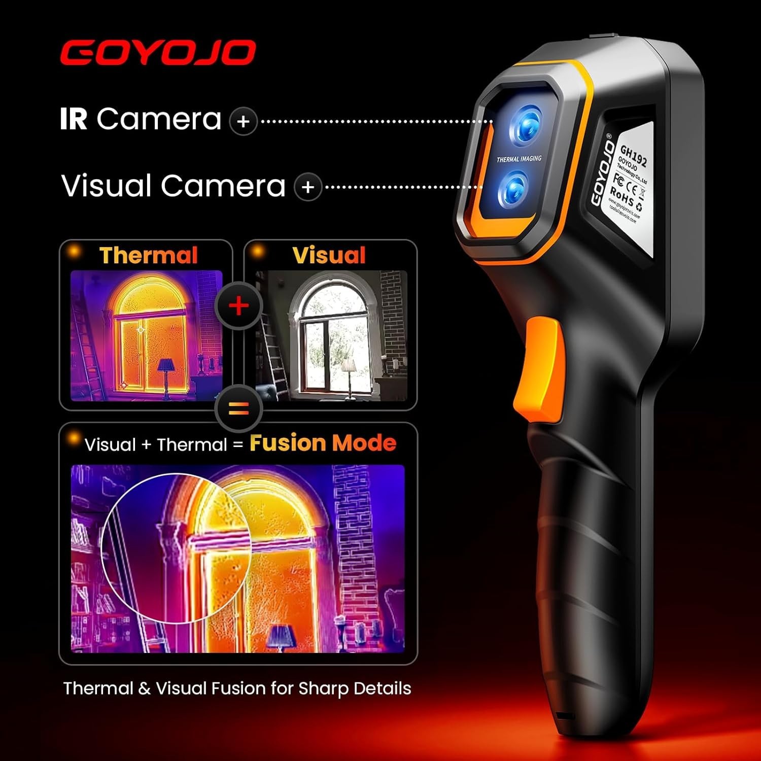 GOYOJO GH192 Thermal Imaging Camera 240X240 Super IR Resolution with 2MP Visual