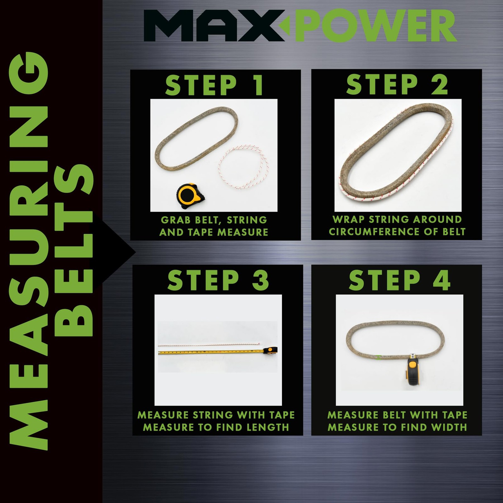 Maxpower 347574 Premium Belt 5/8″ x 29″ x 29″, beige